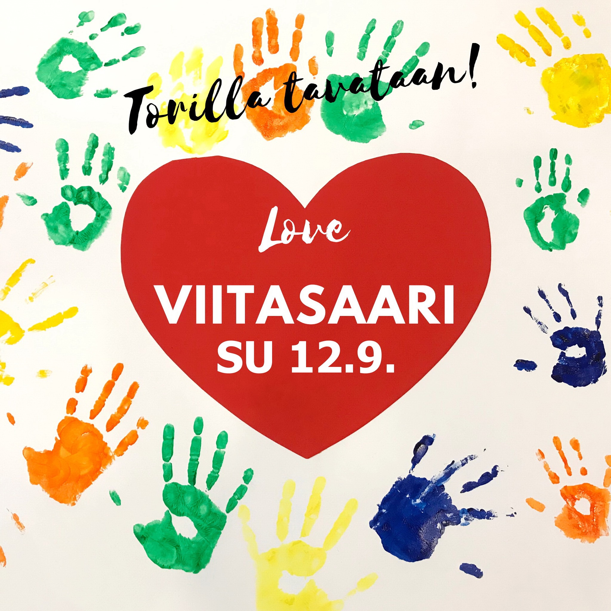 LOVE Viitasaari sydän ja kädet ympärillä