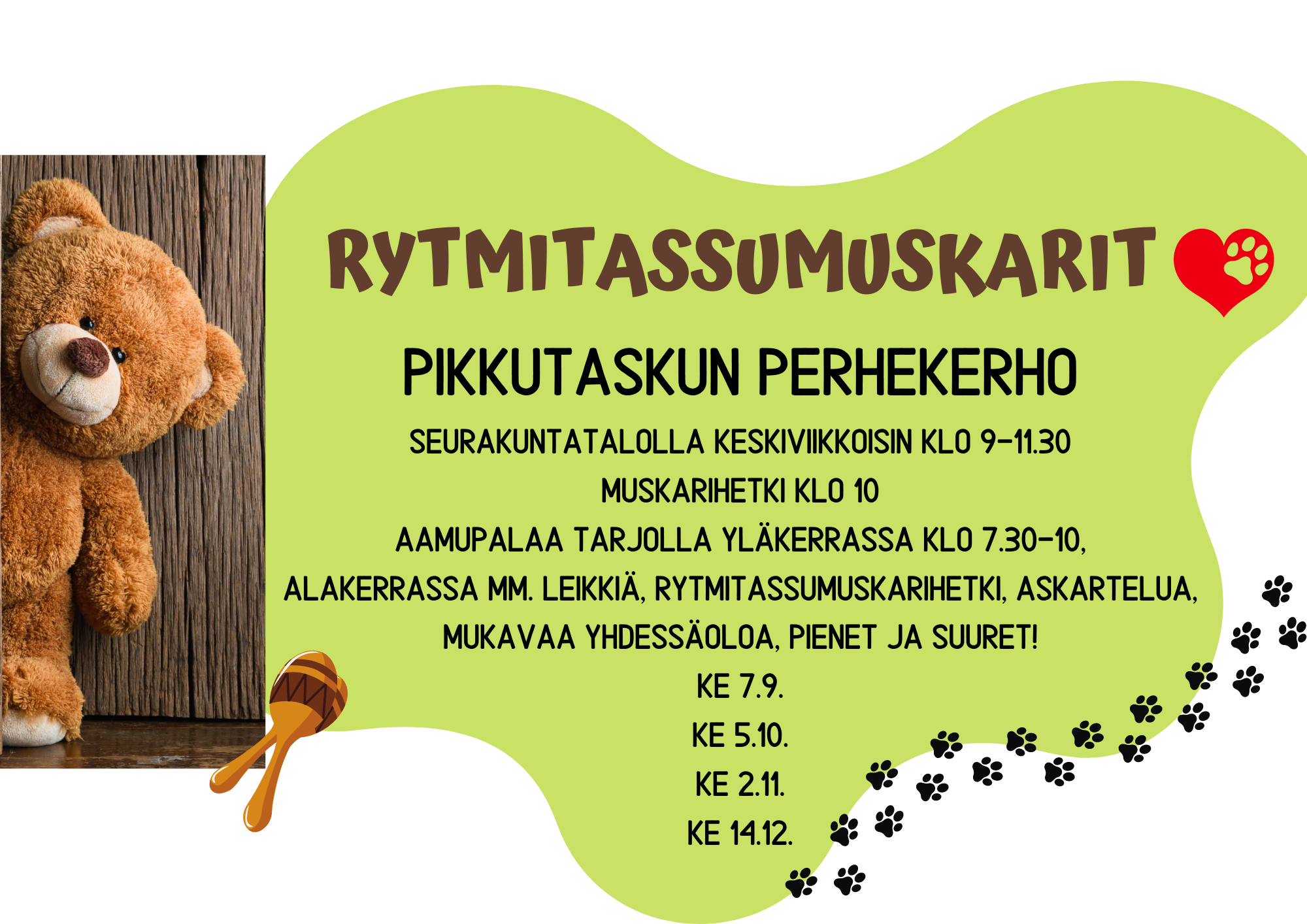 Nalle ja rytmisoittimia