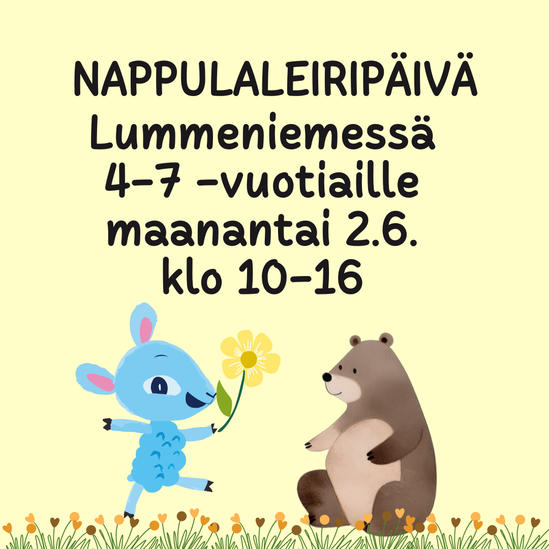 Nappulaleiripäivä Lummeniemessä Päkä-lammas ja nalle