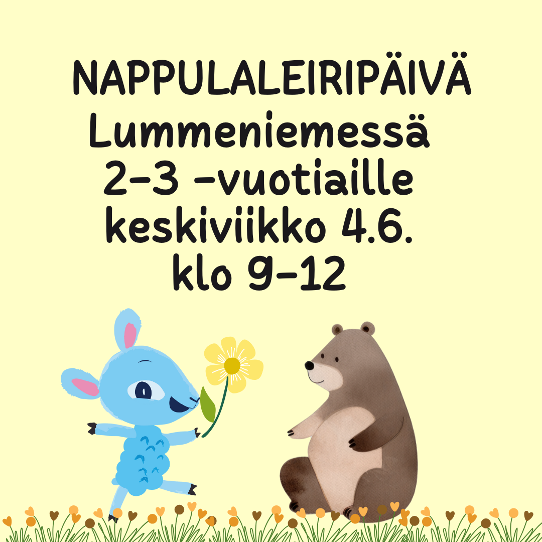 Nappulaleiripäivä Lummeniemessä Päkä-lammas ja nalle