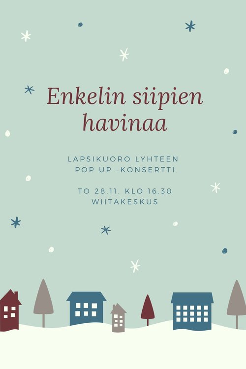 Enkelin siipien havinaa - Lapsikuoro Lyhteen pop up -konsertti Enkelin siipien havinaa - Lapsikuoro Lyhteen pop up -konsertti
