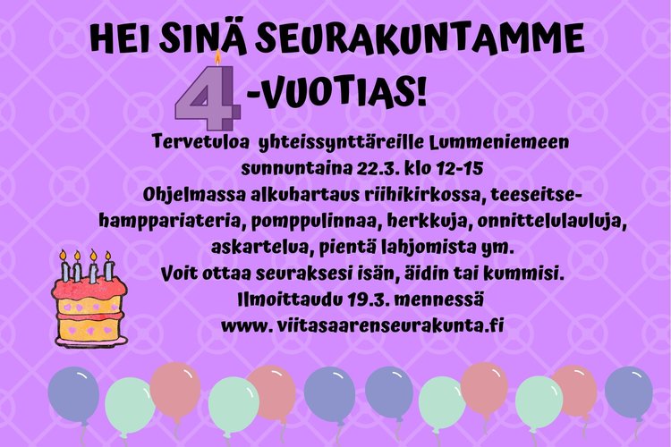 4-vuotiaiden yhteissynttärit 4-vuotiaiden yhteissynttärit