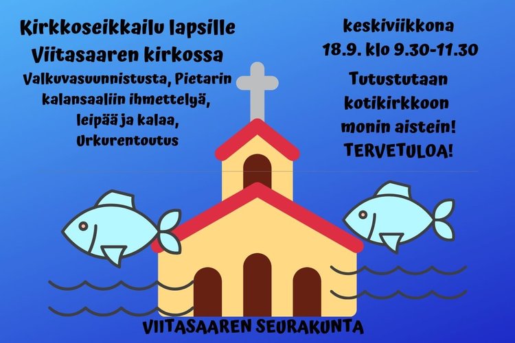 Kirkkoseikkailu alle kouluikäisille kirkonmäellä Kirkkoseikkailu alle kouluikäisille kirkonmäellä