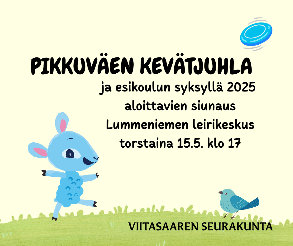 Pikkuväen kevätjuhla Päkä-lammas heittää frisbeetä