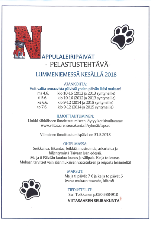 Nappulaleiripäivät Lummeniemessä Nappulaleiripäivät Lummeniemessä