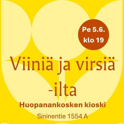 Sama teksti piirroskukkapohjalla.